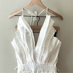 VINTAGE ‘80s Avant Garde Crinkle Halter Jumpsuit